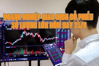 Chứng khoán hôm nay 25/8: 3 doanh nghiệp giao dịch cổ phiếu số lượng lớn