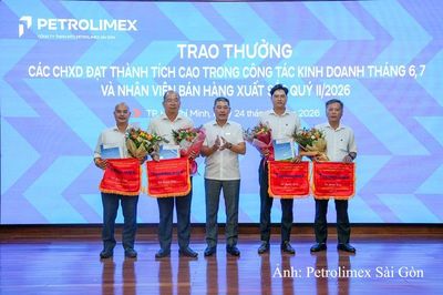 Petrolimex Sài Gòn: Trao thưởng các cửa hàng xăng dầu đạt thành tích cao