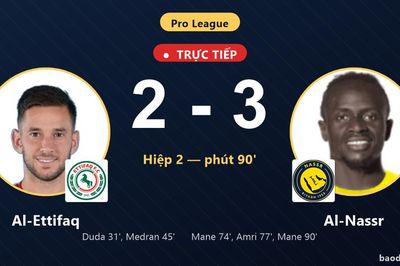 TRỰC TIẾPTrực tiếp Al-Ettifaq vs Al-Nassr: Al-Nassr vượt lên dẫn trước