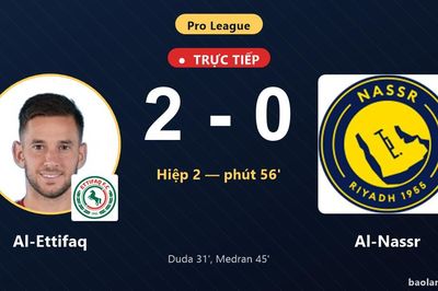 TRỰC TIẾPTrực tiếp Al-Ettifaq vs Al-Nassr: Al-Nassr bị VAR từ chối bàn thắng