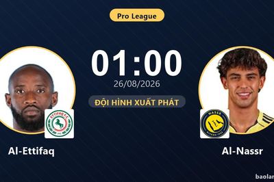TRỰC TIẾPTrực tiếp Al-Ettifaq vs Al-Nassr: Al-Nassr mất người