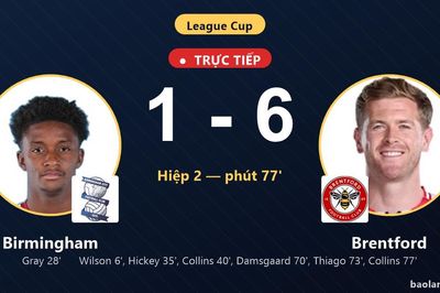 TRỰC TIẾPTrực tiếp Birmingham vs Brentford: Brentford nới rộng cách biệt 1-6