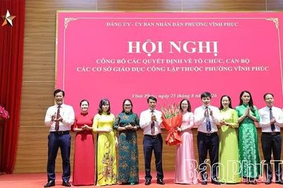 Phường Vĩnh Phúc công bố quyết định thành lập, đổi tên cơ sở giáo dục
