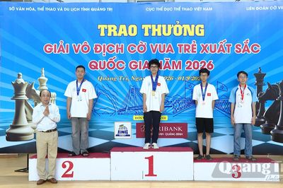Trao thưởng giải vô địch Cờ vua trẻ xuất sắc quốc gia năm 2026