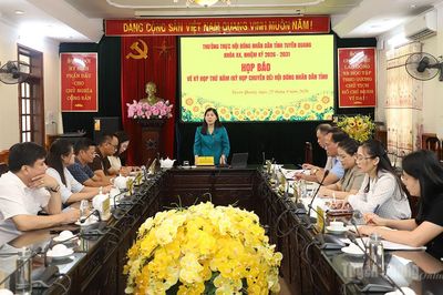Họp báo thông tin về Kỳ họp thứ năm HĐND tỉnh khóa XX