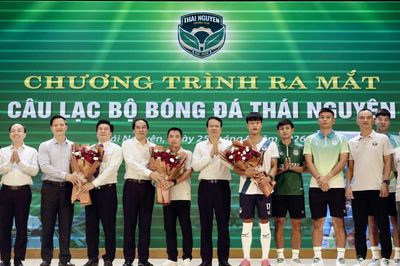 Thái Nguyên ra mắt CLB bóng đá nam, đặt mục tiêu lên V.League