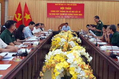 An Giang tổ chức hội thảo tìm kiếm mộ 300 liệt sĩ tại khu vực Rừng Tràm 800