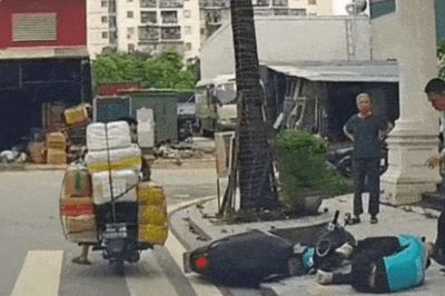 Công an Hoàng Mai xác minh vụ người mặc đồ bảo vệ hành hung tài xế xe ôm