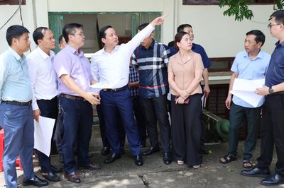 Chủ tịch UBND tỉnh Lê Hải Hòa kiểm tra công tác khởi công Dự án xây dựng Cơ sở giáo dục trẻ khuyết tật
