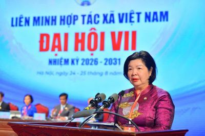 Bà Cao Xuân Thu Vân tái đắc cử Chủ tịch Liên minh Hợp tác xã Việt Nam khóa VII