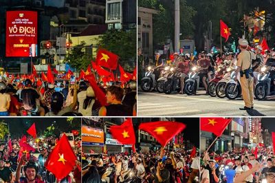Biển người đổ ra đường mừng chiến thắng, Công an Hà Nội lặng thầm giữ nhịp bình yên