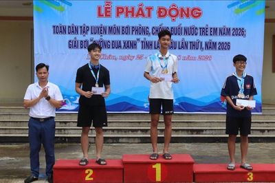 Bế mạc Giải bơi 'Đường đua xanh' tỉnh Lai Châu lần thứ I