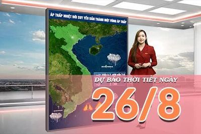 [Video] Dự báo thời tiết ngày 26/8/2026: Bắc Bộ mưa dông, Trung Bộ nắng nóng