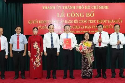 Công bố quyết định thành lập 2 Đảng bộ cơ sở trực thuộc Thành ủy Thành phố Hồ Chí Minh