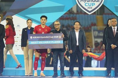 Tuyển Việt Nam thâu tóm giải thưởng cá nhân ASEAN Cup 2026