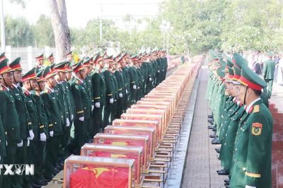 Cần Thơ: Tổ chức lễ viếng, truy điệu và an táng 38 hài cốt liệt sỹ