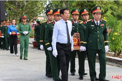 Cần Thơ tổ chức lễ truy điệu, an táng 38 hài cốt liệt sĩ