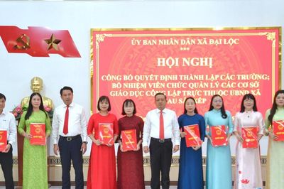 Đại Lộc và Thăng Phú công bố thành lập các trường mới
