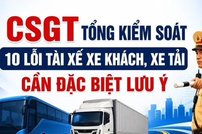 Infographic CSGT tổng kiểm soát: 10 lỗi tài xế xe khách, xe tải cần đặc biệt lưu ý