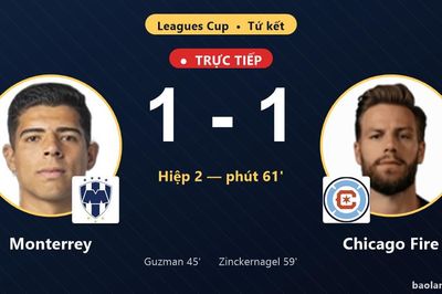 TRỰC TIẾPTrực tiếp Monterrey vs Chicago Fire: Chicago Fire gỡ hòa 1-1