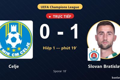 TRỰC TIẾPTrực tiếp Celje vs Slovan Bratislava: Slovan Bratislava mở tỷ số