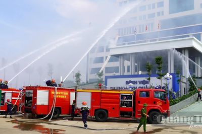 Tổng duyệt diễn tập phương án chữa cháy và cứu nạn, cứu hộ cấp tỉnh