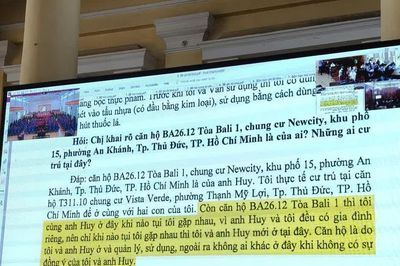 Viện Kiểm sát trình chiếu lời khai của các bị cáo tại tòa