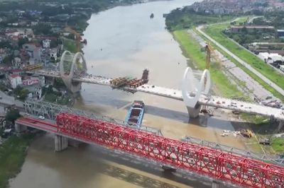 Cầu Đuống mới lùi thời gian hoàn thành sang đầu tháng 11/2026
