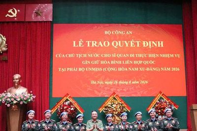 Công an Việt Nam tiếp tục sứ mệnh gìn giữ hòa bình tại Nam Sudan