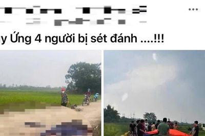 Thực hư thông tin '4 người bị sét đánh' ở Hà Nội