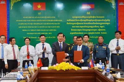 An Giang và Preah Sihanouk hợp tác tìm kiếm, quy tập hài cốt liệt sĩ