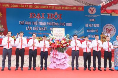 Gần 1.500 người tham dự Đại hội Thể dục thể thao phường Phù Khê