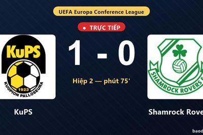 TRỰC TIẾPTrực tiếp KuPS vs Shamrock Rovers: KuPS mở tỷ số