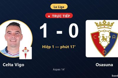 TRỰC TIẾPTrực tiếp Celta Vigo vs Osasuna: Celta Vigo mở tỷ số