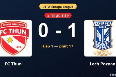 TRỰC TIẾPTrực tiếp FC Thun vs Lech Poznan: Lech Poznan mở tỷ số