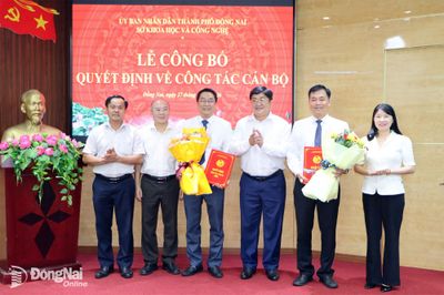 Sở Khoa học và Công nghệ công bố quyết định về công tác cán bộ