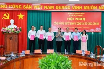 Ban Tuyên giáo Tỉnh ủy Đồng Tháp công bố các Quyết định về tổ chức, cán bộ