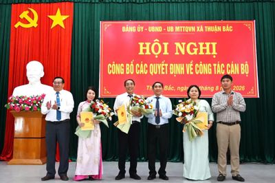 Thuận Bắc kiện toàn tổ chức, cán bộ sau sắp xếp