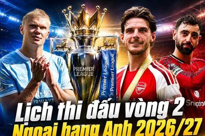 Lịch thi đấu vòng 2 Ngoại hạng Anh: MU gặp Ipswich