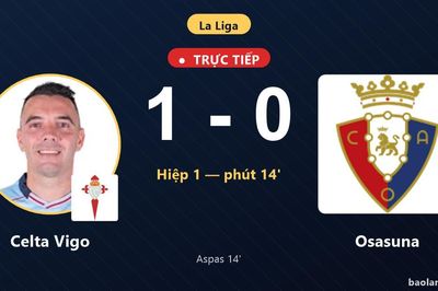 TRỰC TIẾPTrực tiếp Celta Vigo vs Osasuna: Celta Vigo mở tỷ số