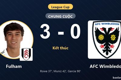 Đánh bại AFC Wimbledon 3-0, Fulham đi tiếp còn đối thủ dừng bước tại League Cup