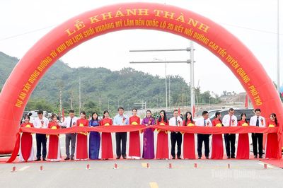 Khánh thành tuyến đường kết nối Khu du lịch suối khoáng Mỹ Lâm với đường cao tốc Tuyên Quang - Phú Thọ ​