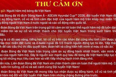 VFF gửi lời cảm ơn người hâm mộ sau chức vô địch ASEAN Cup 2026