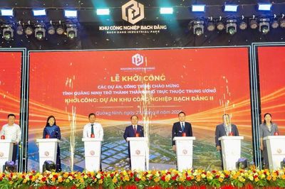 Quảng Ninh đồng loạt khởi công, khánh thành 25 dự án chào mừng lên thành phố