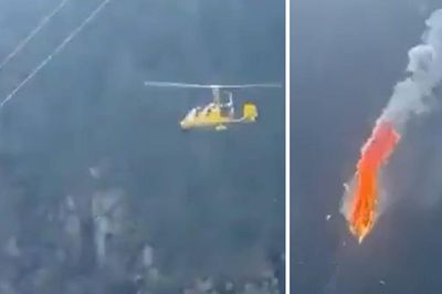Italia: Trực thăng bốc cháy do va chạm với cáp điện khiến 2 người tử vong