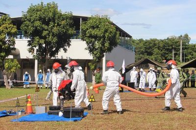 Diễn tập ứng phó sự cố nguồn nước sinh hoạt của thành phố bị nhiễm phóng xạ