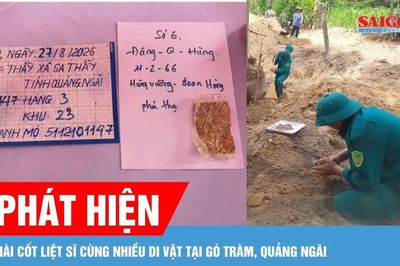 Quảng Ngãi: Phát hiện 5 hài cốt liệt sĩ cùng nhiều di vật tại Gò Tràm