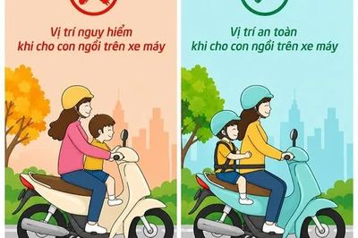 Hiểm họa khó lường khi cho trẻ nhỏ ngồi phía trước xe máy