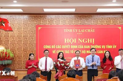 Lai Châu công bố các quyết định về công tác tổ chức bộ máy và cán bộ