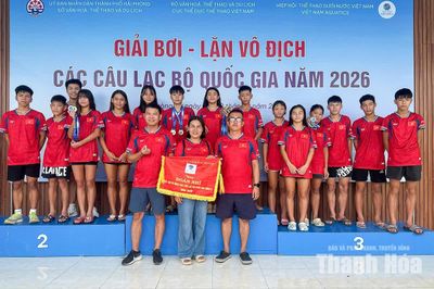 Thanh Hóa xếp nhì toàn đoàn tại Giải lặn vô địch các CLB quốc gia 2026